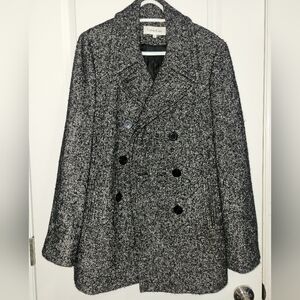 Calvin Klein Men's Gray Wool Blend Peacoat